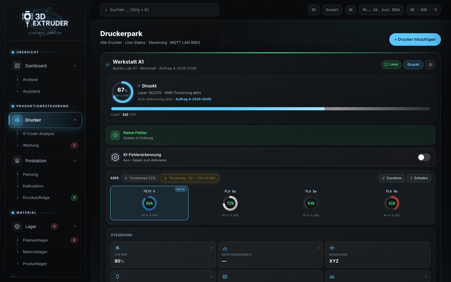 Drucker Live-Monitoring